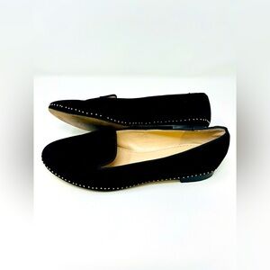Vintage Studded Black Suede Leather Flats Women’s Size 6 Victoria’s Secret